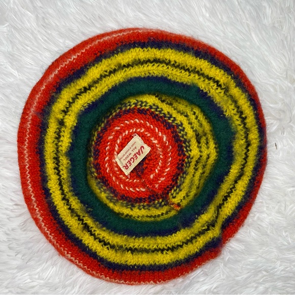 Vintage Multicolor Striped Beret - Picture 3 of 6